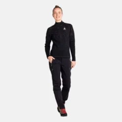 ODLO BLACKCOMB MIDLAYER 1/2 ZIP W BLACK - SPACE DYE 22 -Winter Clothing Store 9 102362 midlayer 1 2 zip blackcomb black space dye 542621 60223 03