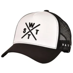 WATTS TRUCKER CAP TRIBE MIX BLACK & WHITE 23