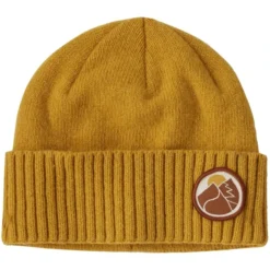 PATAGONIA BRODEO BEANIE SLOW GOING PATCH CABIN GOLD 23