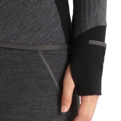 ICEBREAKER W DESCENDER LS ZIP JET HEATHER/BLACK 23 -Winter Clothing Store 9 116052 w descender ls zip jet heather black ib103900a 01 05