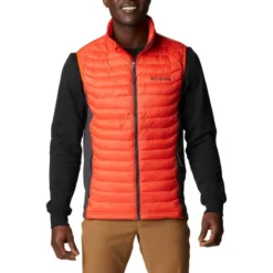 COLUMBIA POWDER PASS VEST RED QUARTZ 22