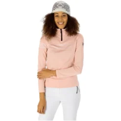 ROSSIGNOL W RESORT 1/2 ZIP POWDER PINK 23
