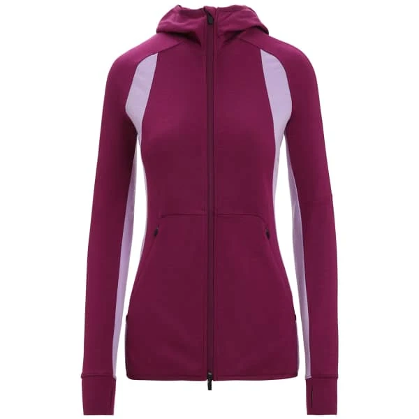 ICEBREAKER MERINO W ZONEKNIT LS ZIP HOODIE GO BERRY/PURPLE GAZE/CB 23 1 ICEBREAKER MERINO W ZONEKNIT LS ZIP HOODIE GO BERRY/PURPLE GAZE/CB 23