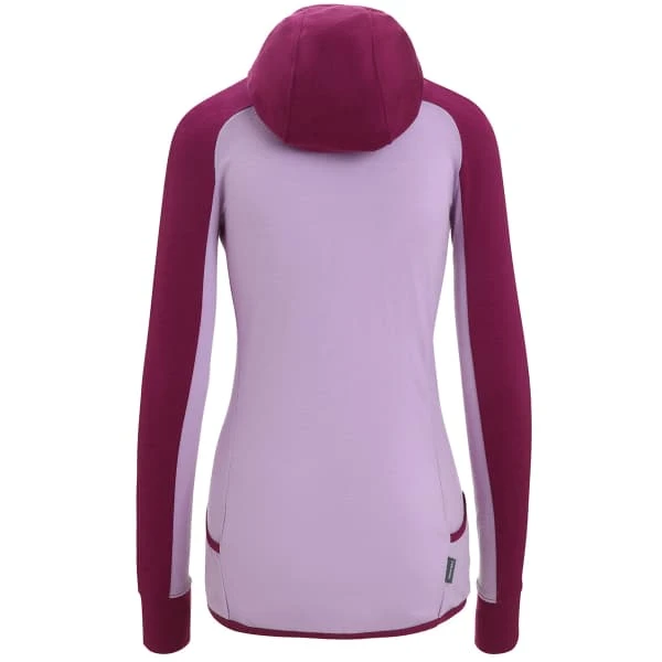 ICEBREAKER MERINO W ZONEKNIT LS ZIP HOODIE GO BERRY/PURPLE GAZE/CB 23 2 ICEBREAKER MERINO W ZONEKNIT LS ZIP HOODIE GO BERRY/PURPLE GAZE/CB 23 - Image 2