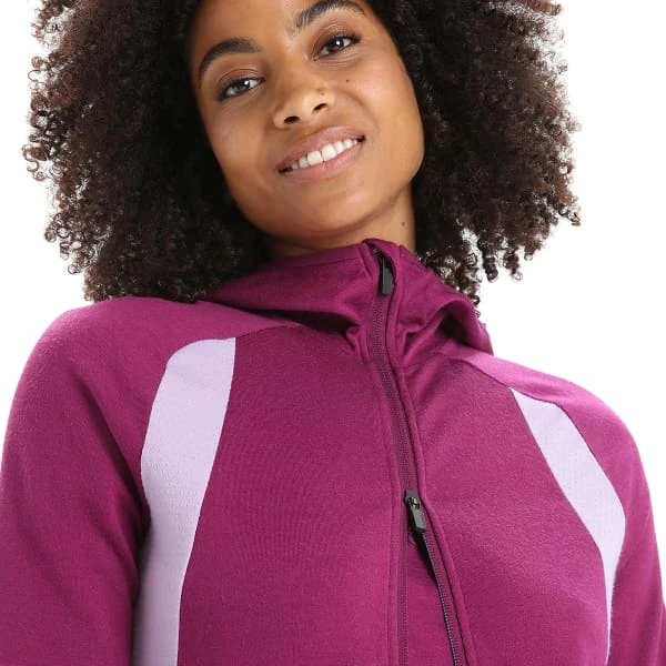 ICEBREAKER MERINO W ZONEKNIT LS ZIP HOODIE GO BERRY/PURPLE GAZE/CB 23 5 ICEBREAKER MERINO W ZONEKNIT LS ZIP HOODIE GO BERRY/PURPLE GAZE/CB 23 - Image 5