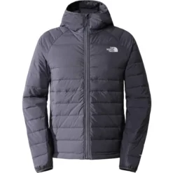THE NORTH FACE M BELLEVIEW STRETCH DOWN HOODIE VANADIS GREY 23