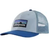 PATAGONIA P-6 LOGO LOPRO TRUCKER HAT STEAM BLUE 23