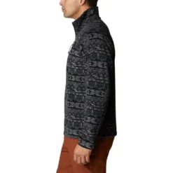 COLUMBIA FAST TREK PRINTED HALF Z BLACK 80S STRIP 23 8 COLUMBIA FAST TREK PRINTED HALF Z BLACK 80S STRIP 23 -Winter Clothing Store 9 128137 fast trek printed half z black 80s strip 2013683 010 04