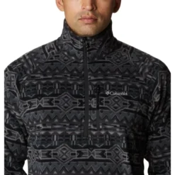 COLUMBIA FAST TREK PRINTED HALF Z BLACK 80S STRIP 23 9 COLUMBIA FAST TREK PRINTED HALF Z BLACK 80S STRIP 23 -Winter Clothing Store 9 128137 fast trek printed half z black 80s strip 2013683 010 05