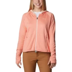 COLUMBIA BOUNDLESS TREK™ GRID FLEECE SUMMER PEACH HEATHER/PEACH BLOSSOM 23