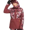 ROXY ANDIE PARKA JK OXBLOOD RED LEOPOLD 21