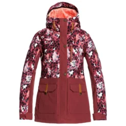 ROXY ANDIE PARKA JK OXBLOOD RED LEOPOLD 21 -Winter Clothing Store 9 80980 andie parka jk oxblood red leopold erjtj03274 rre1 03