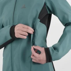 SALOMON AGILE SOFTSHELL JKT W MALLARD BLUE/BLACK 22 -Winter Clothing Store 9 92405 agile softshell jkt w mallard blue black lc1607500 05